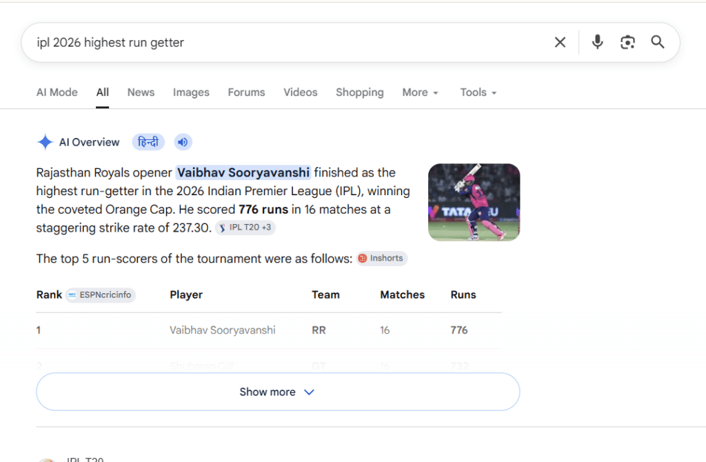 AI overviews Google