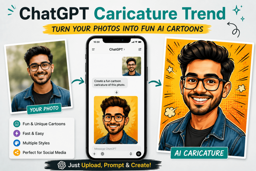 ChatGPT caricature trend AI illustration