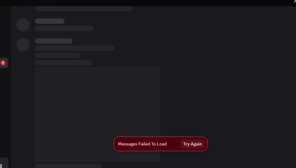 Discord messages failed to load error